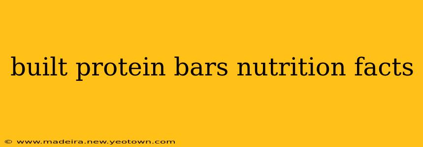 built protein bars nutrition facts