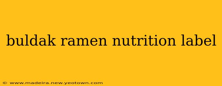buldak ramen nutrition label
