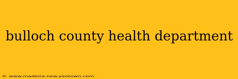 bulloch county health department