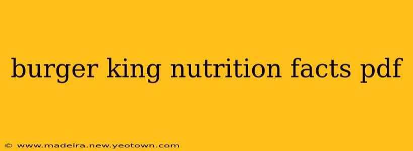 burger king nutrition facts pdf