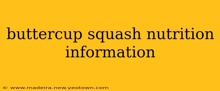 buttercup squash nutrition information