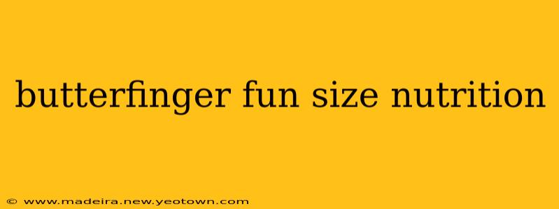 butterfinger fun size nutrition