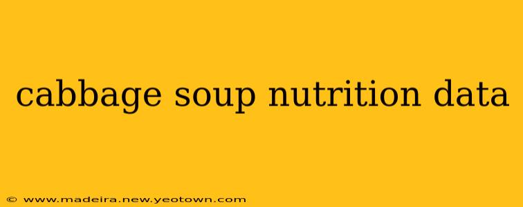 cabbage soup nutrition data