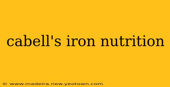 cabell's iron nutrition