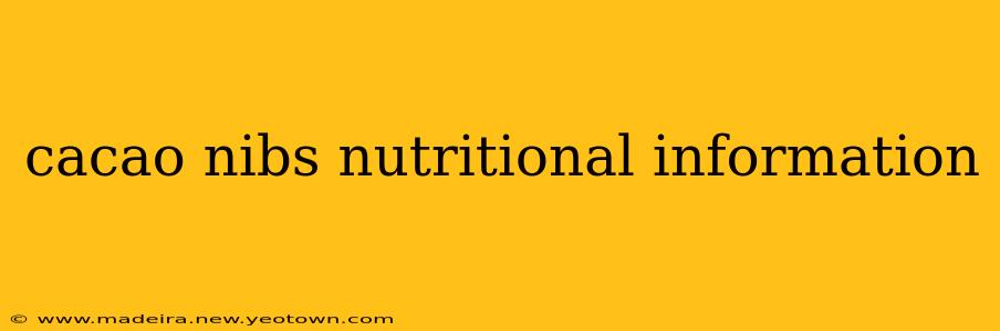 cacao nibs nutritional information