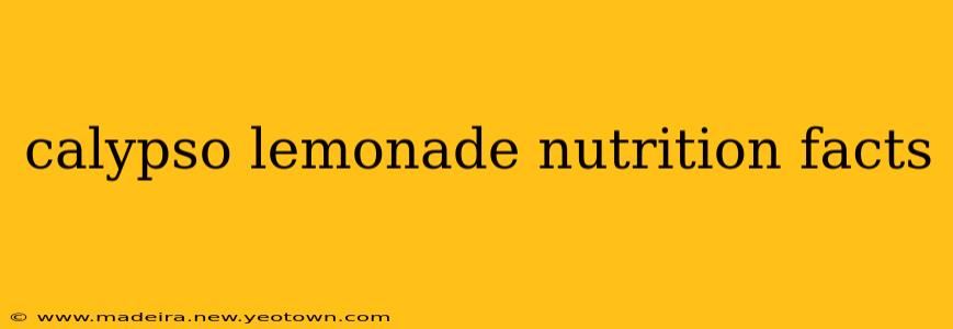 calypso lemonade nutrition facts