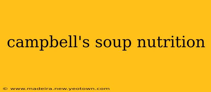 campbell's soup nutrition