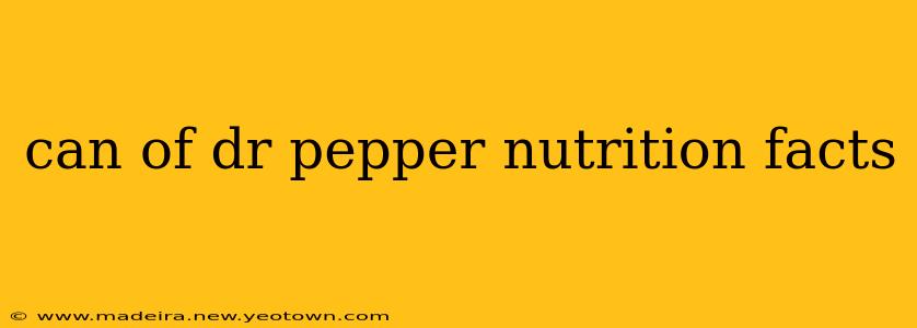 can of dr pepper nutrition facts