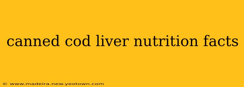 canned cod liver nutrition facts