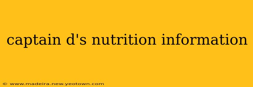 captain d's nutrition information