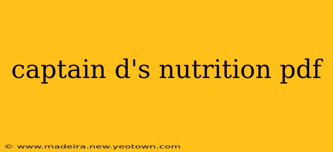 captain d's nutrition pdf