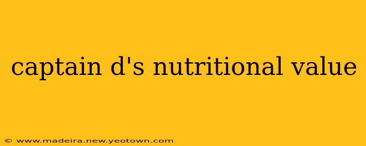 captain d's nutritional value