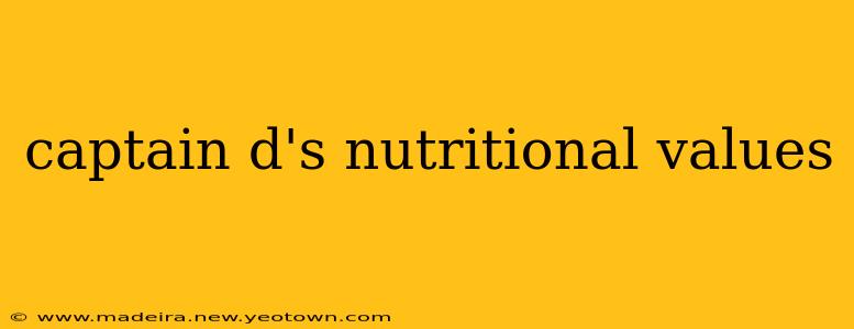 captain d's nutritional values