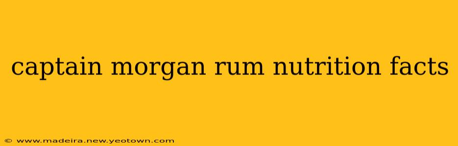 captain morgan rum nutrition facts