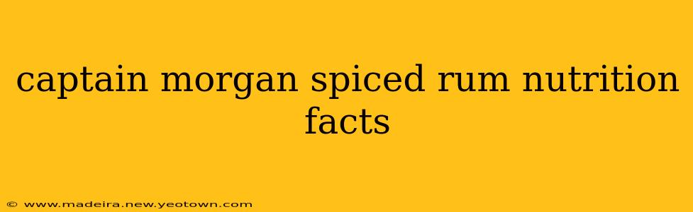 captain morgan spiced rum nutrition facts