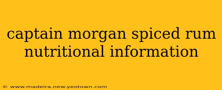 captain morgan spiced rum nutritional information