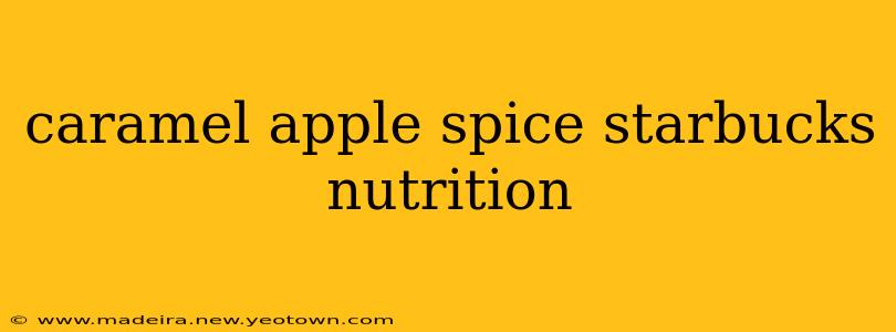 caramel apple spice starbucks nutrition