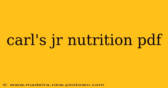 carl's jr nutrition pdf