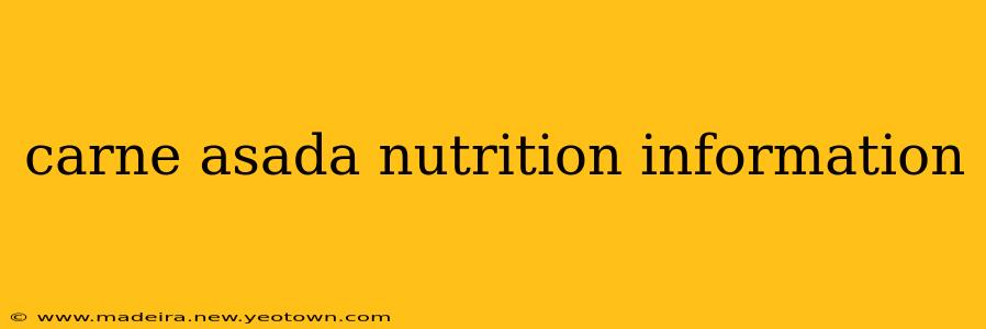 carne asada nutrition information