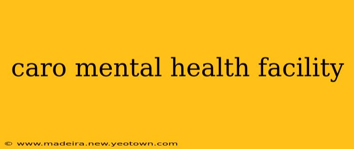 caro mental health facility