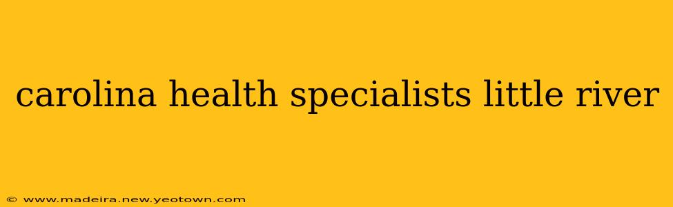 carolina health specialists little river