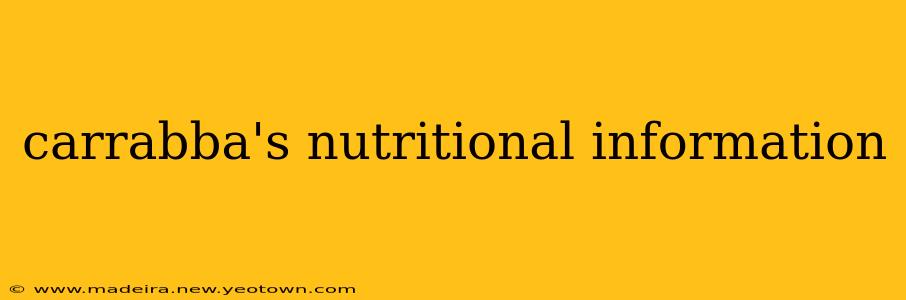 carrabba's nutritional information