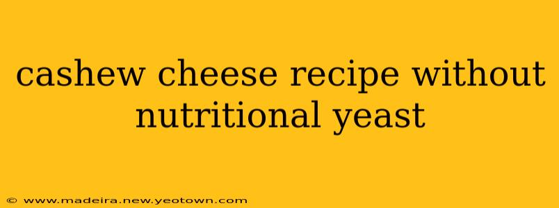cashew cheese recipe without nutritional yeast