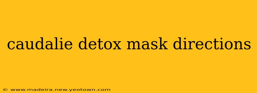 caudalie detox mask directions
