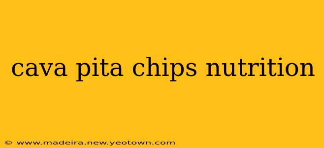 cava pita chips nutrition