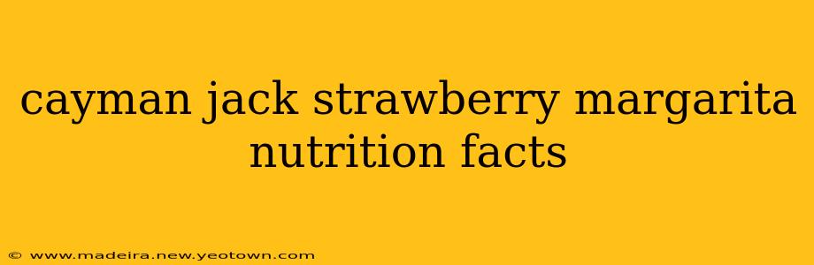 cayman jack strawberry margarita nutrition facts
