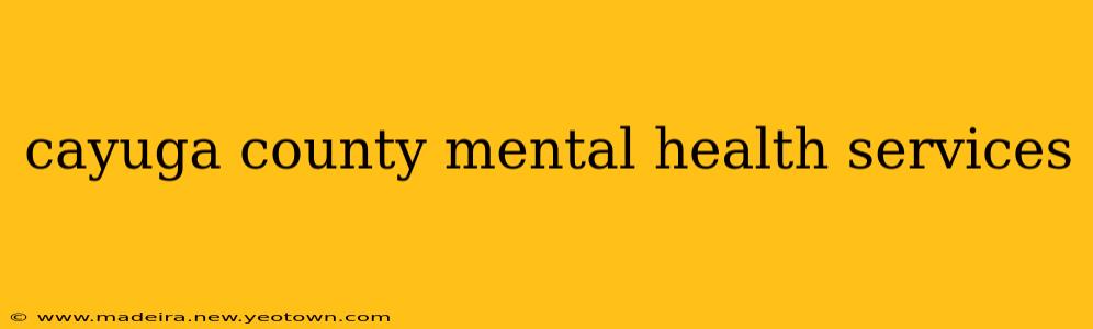 cayuga county mental health services