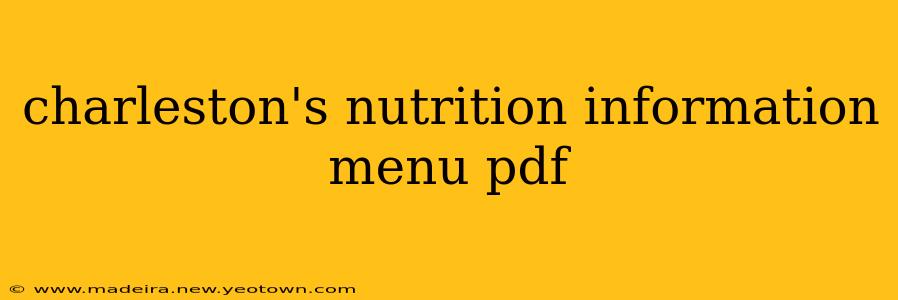charleston's nutrition information menu pdf