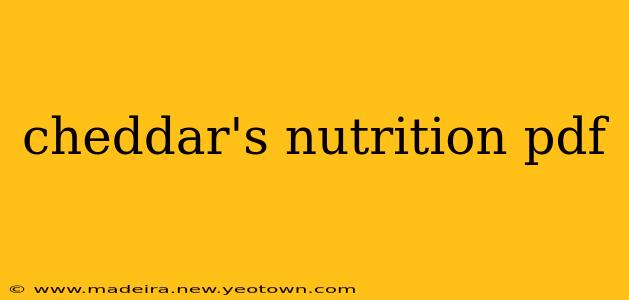 cheddar's nutrition pdf