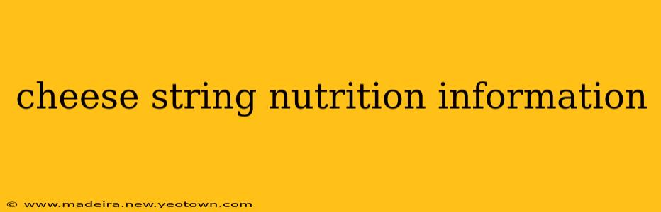 cheese string nutrition information