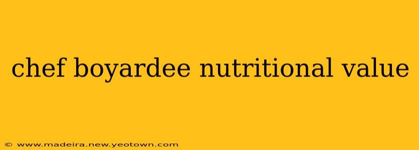 chef boyardee nutritional value