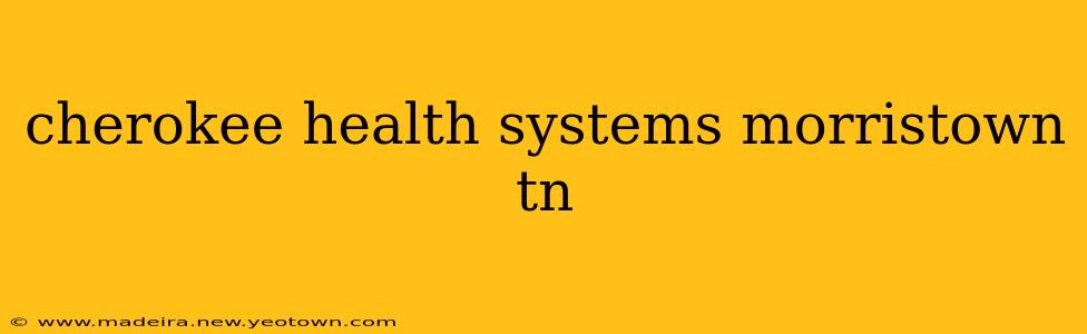 cherokee health systems morristown tn