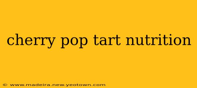 cherry pop tart nutrition