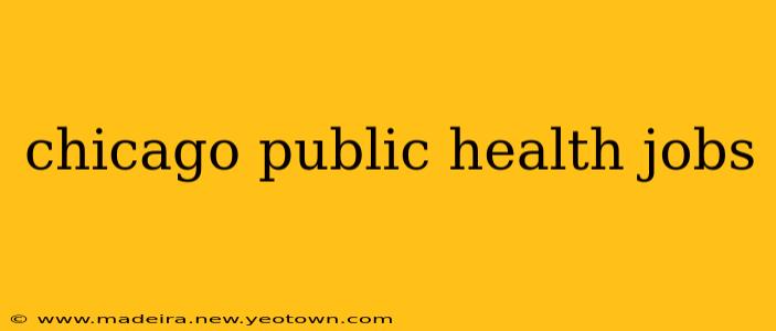 chicago public health jobs