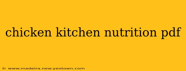 chicken kitchen nutrition pdf