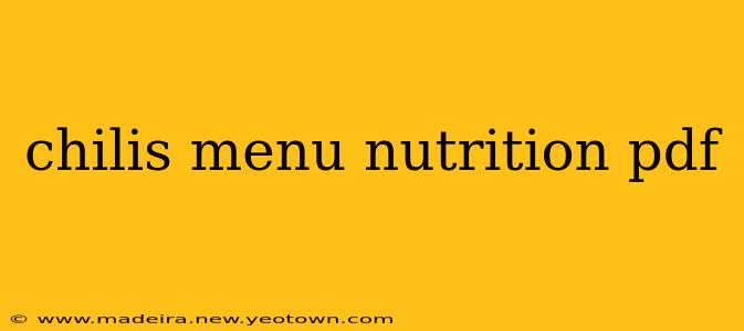 chilis menu nutrition pdf