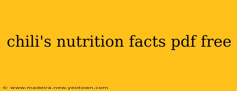 chili's nutrition facts pdf free