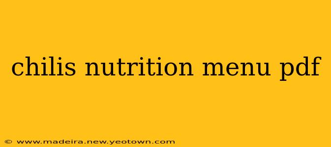 chilis nutrition menu pdf