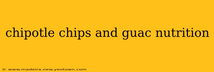 chipotle chips and guac nutrition