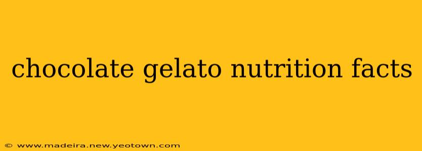chocolate gelato nutrition facts