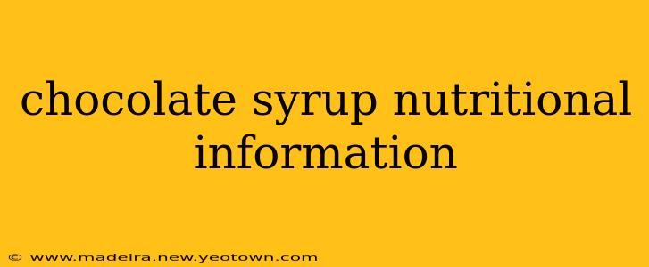 chocolate syrup nutritional information