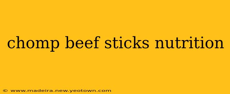 chomp beef sticks nutrition