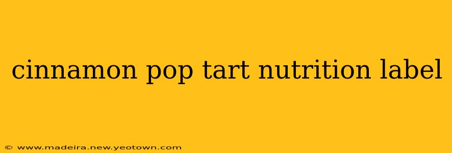 cinnamon pop tart nutrition label