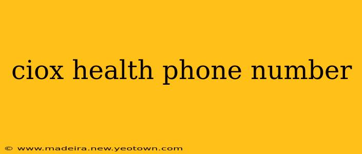 ciox health phone number