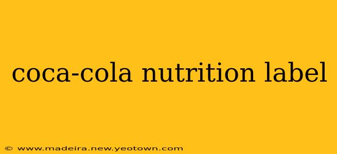 coca-cola nutrition label
