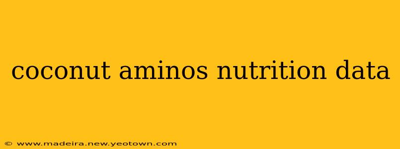 coconut aminos nutrition data